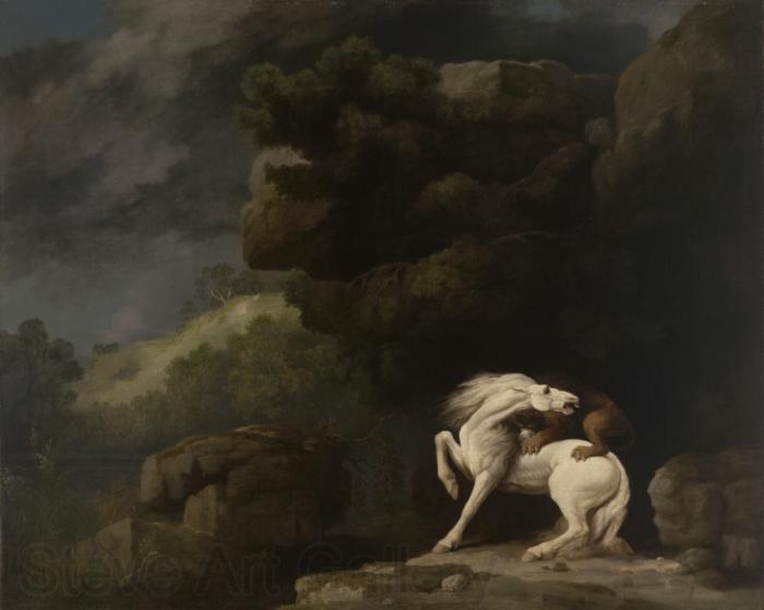 George Stubbs A Lion Attacking a Horse Spain oil painting art